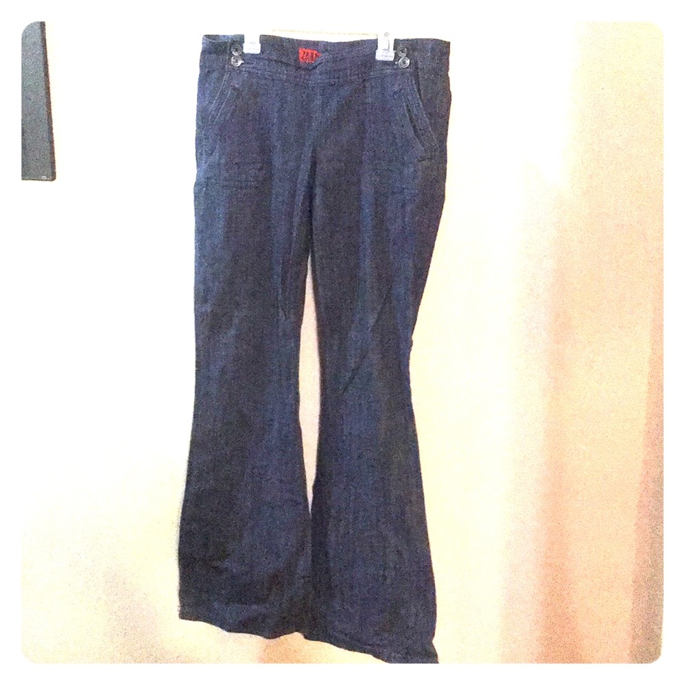 Blue jeans that look like slacks